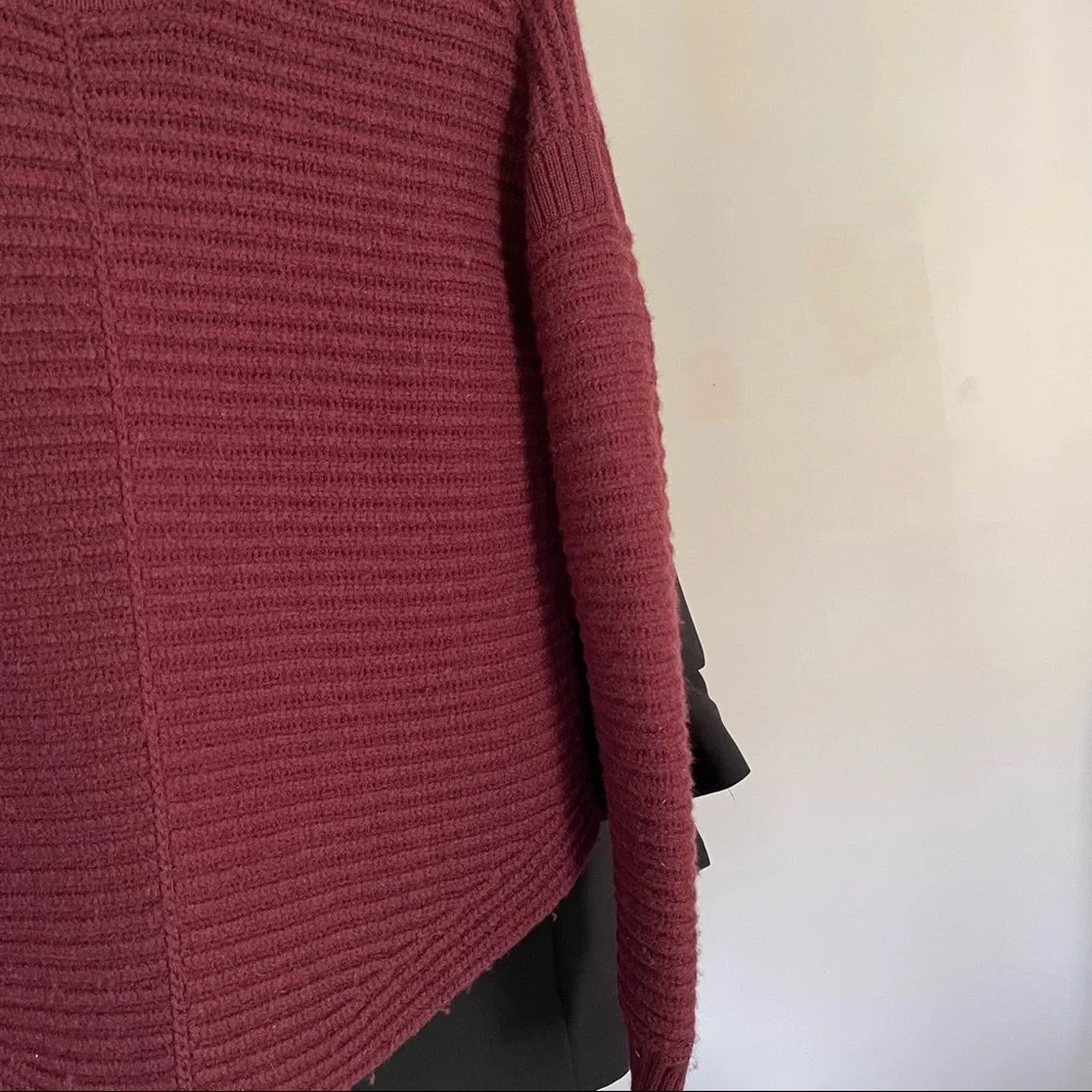 Max Studio | Burgundy Ribbed Sweater - Picture 5 of 7